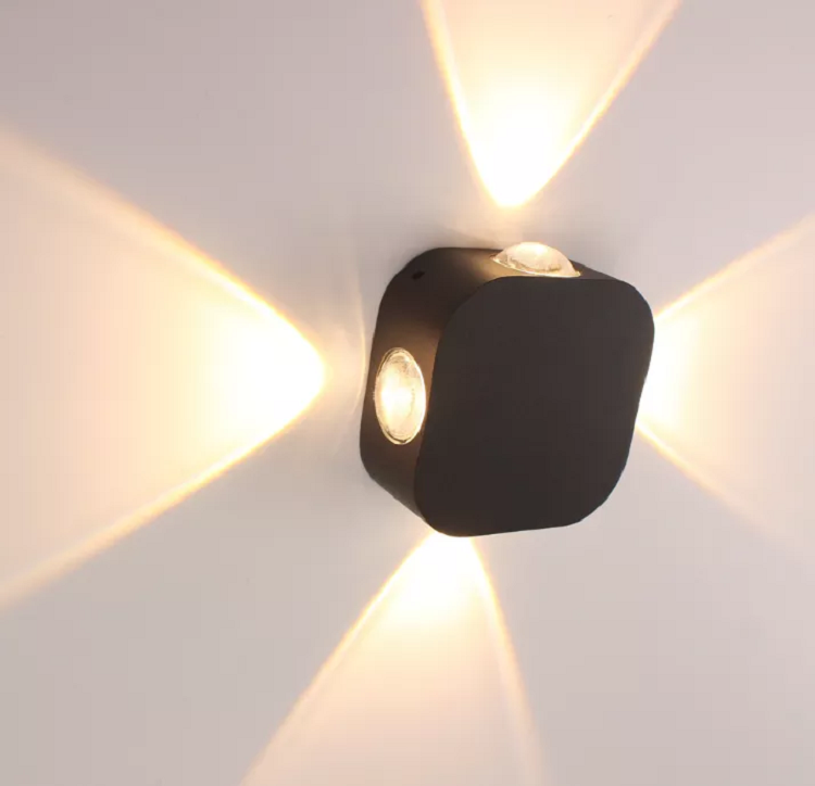 Lámpara de pared LED impermeable para exteriores IP65 4W Aplique de pared de aluminio Lámpara de pared LED para jardín