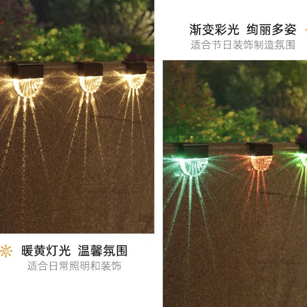 Blanco cálido LED Lámpara solar Camino Escalera Luces de jardín al aire libre Energía solar Balcón Luz Decoración para Patio Escalera Valla productos