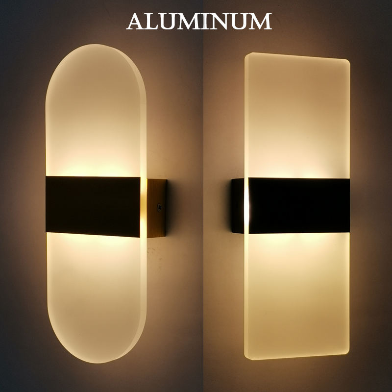 Lámpara de pared de acrílico de 6W Lámpara de luz de pared interior Lámpara de acrílico Led Rgb con BOM / Servicio integral Lámpara de pared LED Marca láser personalizada Productos de lámpara de acrílico personalizados