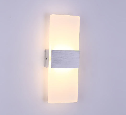 Lámpara de pared de acrílico de 6W Lámpara de luz de pared interior Lámpara de acrílico Led Rgb con BOM / Servicio integral Lámpara de pared LED Marca láser personalizada Productos de lámpara de acrílico personalizados