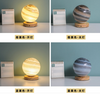 Lámpara de cristal de planeta Luna, lámpara de planeta, decoración de dormitorio, luz de noche, regalo de cumpleaños creativo, lámpara de escritorio recargable, luz de mesa