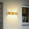 Nueva iluminación de escaleras de pasillo, lámpara LED de pared para exteriores, impermeable, IP65, aplique de pared de arriba y abajo, luz acrílica, luces de jardín de 220V