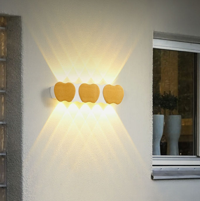 Nueva iluminación de escaleras de pasillo, lámpara LED de pared para exteriores, impermeable, IP65, aplique de pared de arriba y abajo, luz acrílica, luces de jardín de 220V