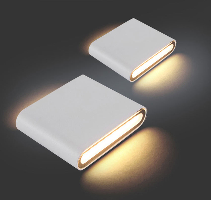 12W IP65 Iluminación exterior Lámpara de pared moderna Lámpara de pared LED impermeable para interiores Luz de sala de estar Luz de pared led cuadrada