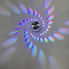 3W RGB Flor LED Lámpara de pared Montado en la pared Luz nocturna remota Espiral Agujero LED Hermosa lámpara de pared decorativa 