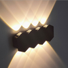 4W 6W 8W Nueva carcasa negra Carcasa blanca IP65 Impermeable Exterior LED Aplique de pared Luces hacia arriba y hacia abajo Luz montada en la pared