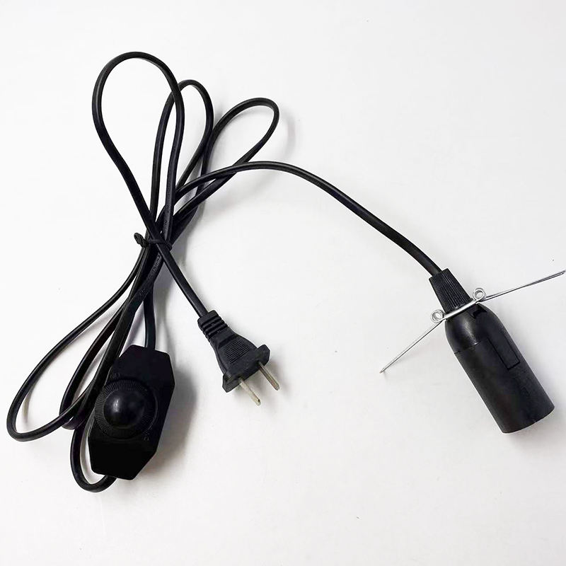 Luz E14 301, cable de atenuación, enchufe de conmutación de luz, interruptor de botón de atenuación de alimentación, Cable de línea de 1,8 m, lámpara LED, modelo de enchufe europeo y estadounidense