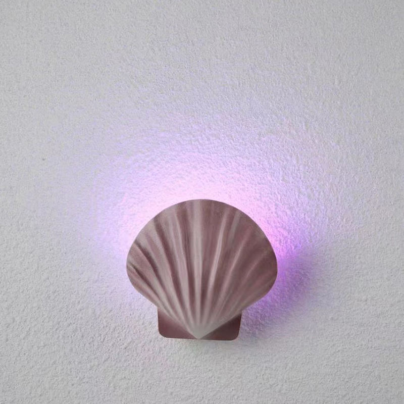 Nueva lámpara impermeable de 5W, candelabro LED moderno, luz de pared led para exteriores, luz interior, lámpara de concha de jardín para loft, color de luz RGB