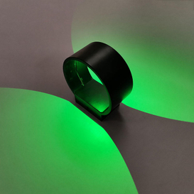 Luz de pared circular RGB de 5W con controlador para decoración de interiores, luces brillantes, lámpara de pared LED negra/blanca, luz de arriba y abajo