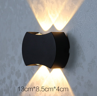4W minimalista moderno al aire libre interior Hotel pasillo puerta patio escalera porche LED impermeable Luna lámpara de pared