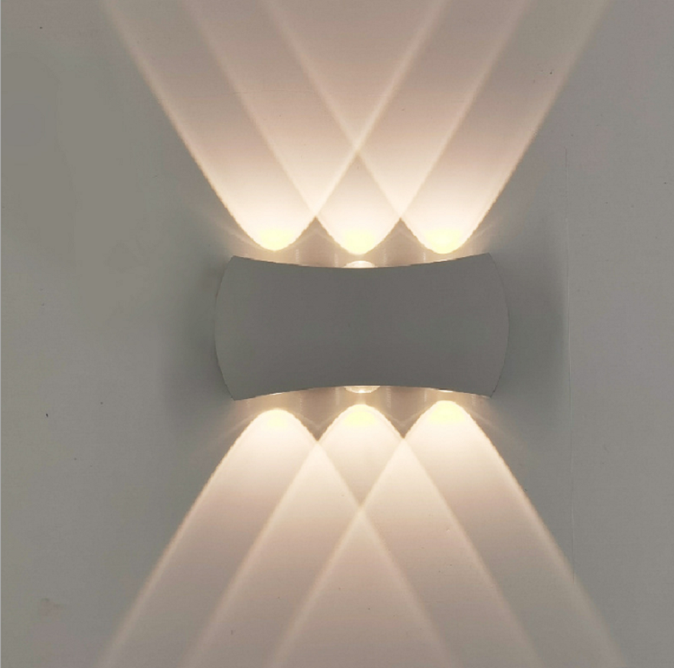 6W minimalista moderno al aire libre interior Hotel pasillo puerta patio escalera porche LED impermeable Luna lámpara de pared