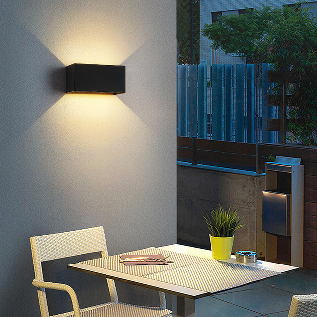 Venta al por mayor, lámpara de pared exterior cuadrada para interiores montada en superficie decorativa impermeable ip65 para exteriores