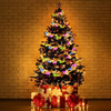 Cinta de luces LED, adornos para árboles de Navidad, guirnalda de luces de hadas, lazo de encaje DIY para Navidad, hogar, Año Nuevo, lámpara de decoración de Navidad