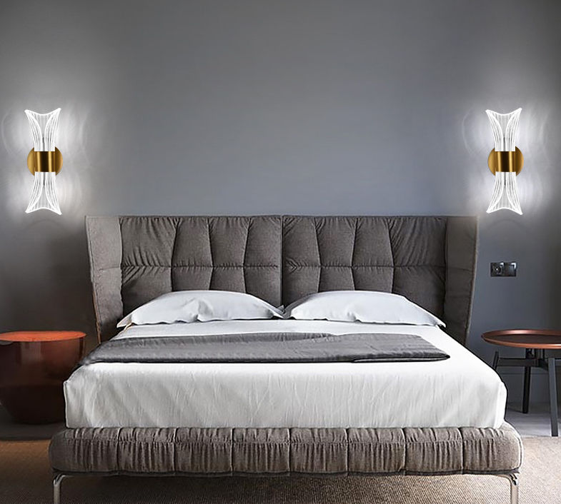 Lámpara de pared acrílica moderna minimalista para sala de estar, dormitorio, cabecera, pasillo, Fondo, luz de pared, iluminación interior, soporte de luz