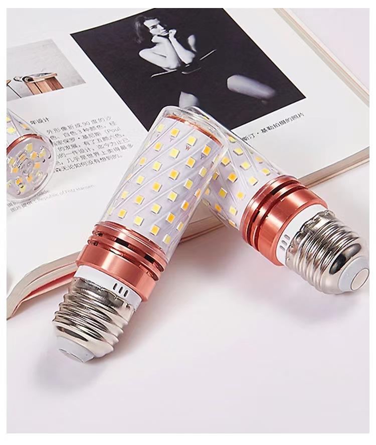 7W LED E14 E27 bombilla tricolor temperatura bombilla de maíz 12W 16W 18W bombilla de araña para luz de pared interior