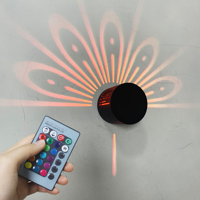 Lámparas de pared creativas de pavo real, luz de pared Led para dormitorio, lámpara de noche, decoración interior, candelabro de pared, accesorios de iluminación, Luminaria