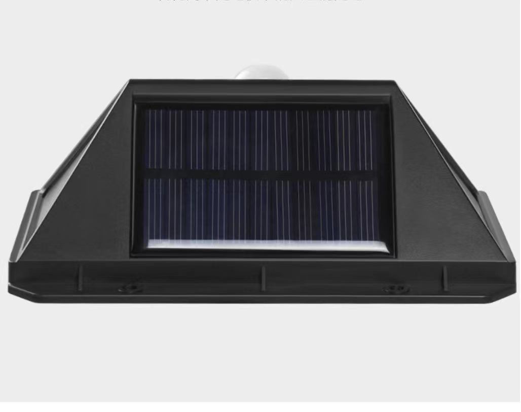 La mejor escalera de jardín para patio trasero al aire libre a prueba de agua IP67 energía Solar 4 lados iluminación lámpara de pared 100LED Sensor de movimiento Led luz Solar