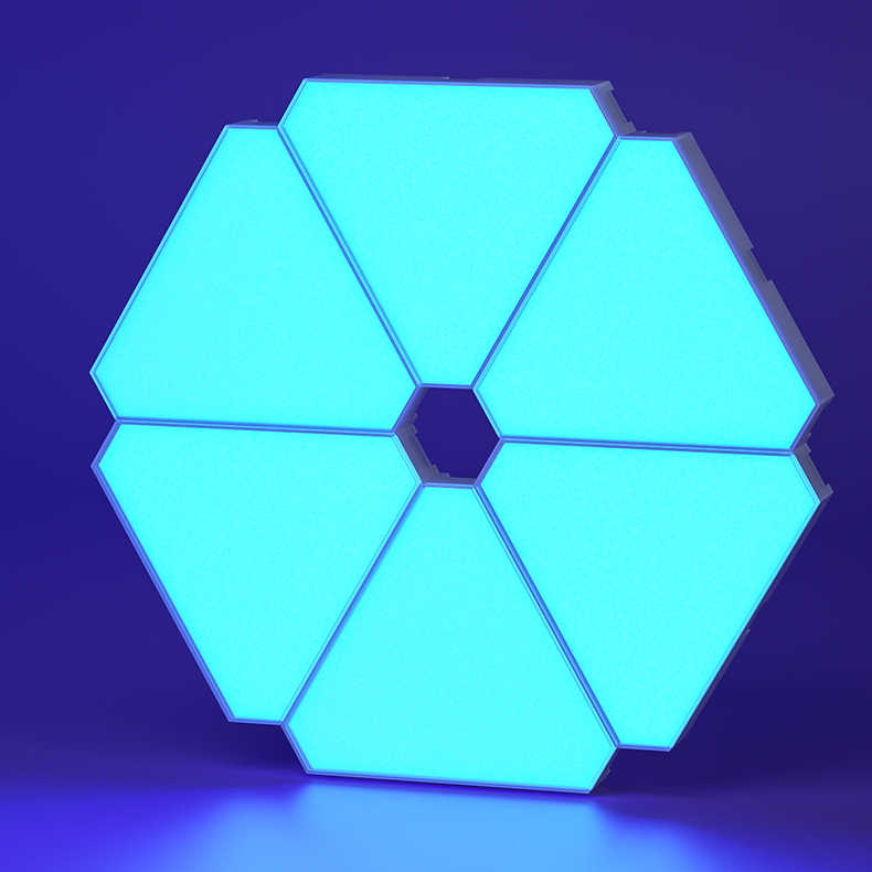 RGB Gaming Atmósfera Luz Pickup Control de sonido Honeycomb Quantum Table Room Decoración Fondo Pared Luz USB APP WIFI