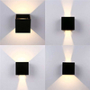Luces de pared Led cuadradas Pasillo exterior Pasillo Lámpara regulable multicolor hacia arriba con sensor de movimiento para pared KTV Bar Dormitorio