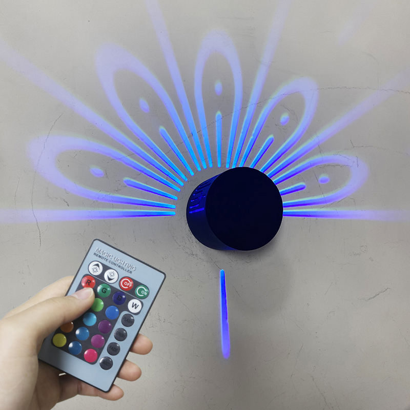 Nuevo 3W RGB con controlador remoto táctil colorido nórdico Sconces iluminación para fiesta hogar dormitorio