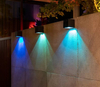Lámpara de pared solar para jardín al aire libre, lámpara de pared impermeable hacia arriba y hacia abajo, lámpara de pared decorativa para jardín de Villa