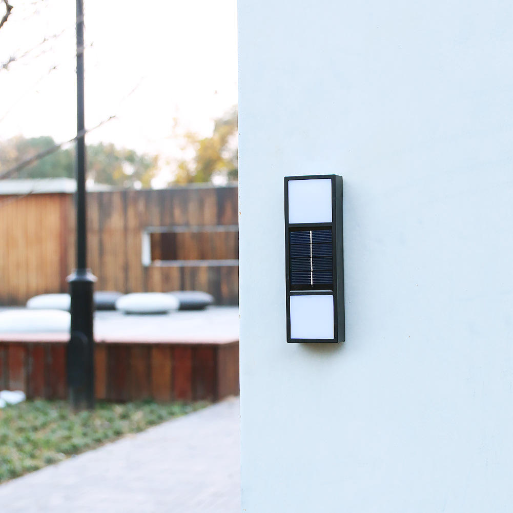 Lámpara de pared Solar de 6LED IP65, luz de patio impermeable para exteriores, jardín, villa, lámpara de lavado de pared para exteriores, lámpara de pared