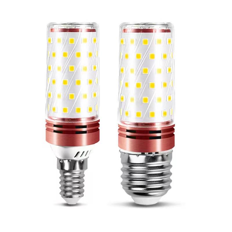 7W LED E14 E27 bombilla tricolor temperatura maíz bombilla 12W 16W 18W bombilla de araña para luz interior