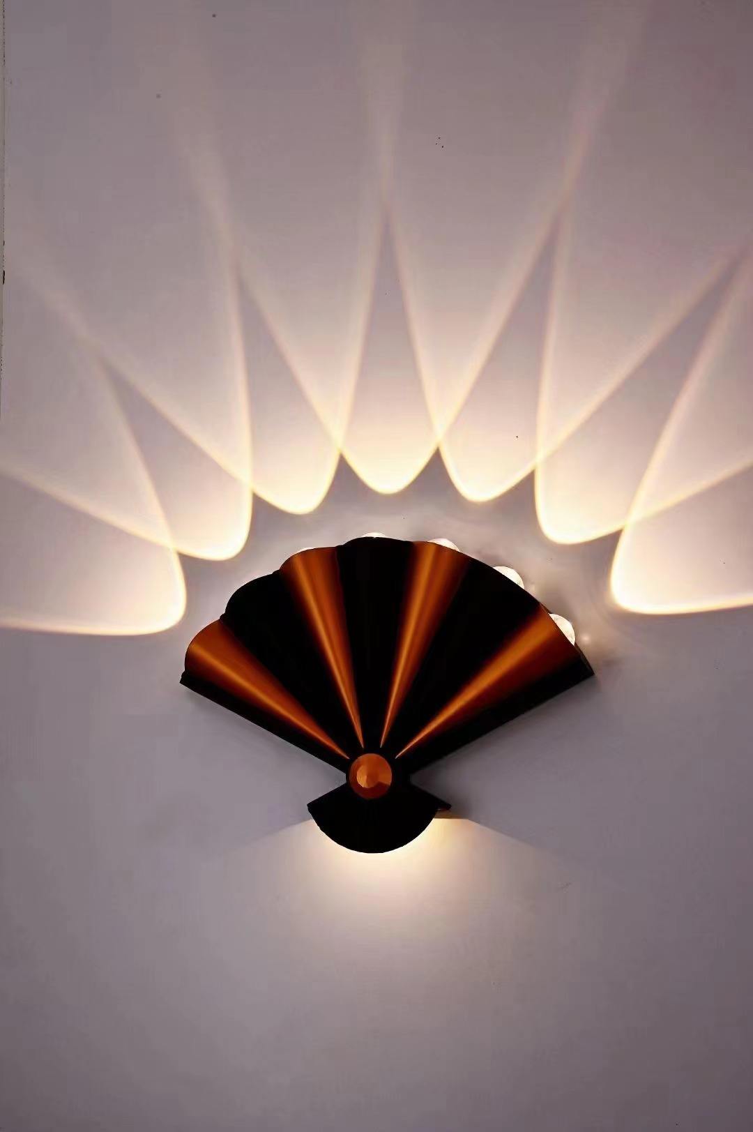 Nuevo estilo, lámpara de pared con personalidad nórdica de oro negro de 8W, lámpara Led Simple de fondo para sala de estar, lámpara de pared redonda, minimalista para Hotel