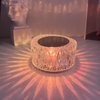 Lámpara de mesa de cristal rosa española Lámparas de escritorio para dormitorio Lámparas led para mesita de noche Carga USB Mesita de noche Luz nocturna romántica Atmósfera de pétalos 