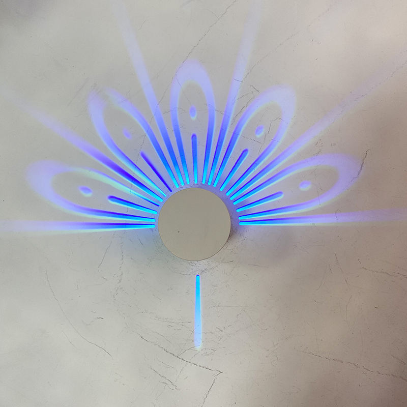 Lámpara de proyección de pavo real creativa, toque remoto, RGB, fondo Led colorido, luz nocturna, luz de pared de animales, decoración del hogar para dormitorio