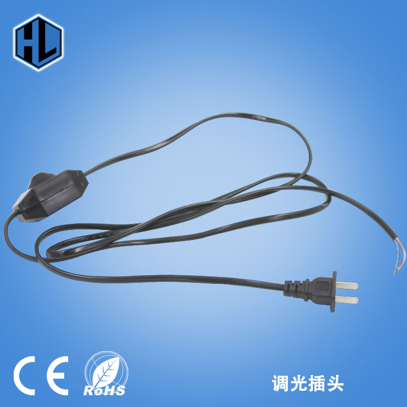 Gran oferta 301 interruptor de botón regulable cable de enchufe de la UE 301 interruptor de atenuación enchufe de EE. UU. AC110-220V cable de 1,8 M