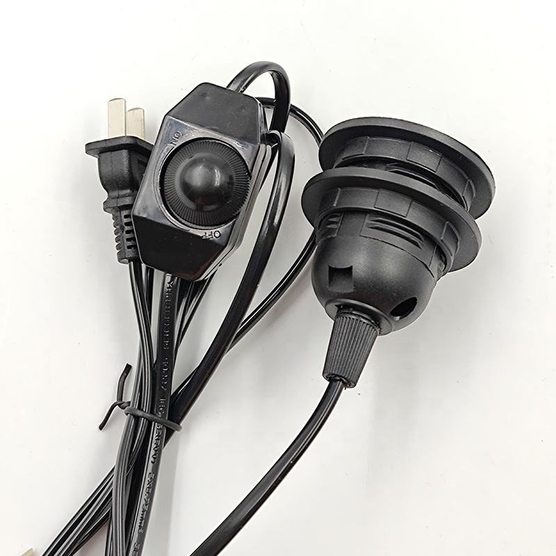 Interruptor de atenuación de 110V, 220V, 301, interruptor regulable E26 E27, enchufe de cable eléctrico, interruptor y cable de 0,75mm, 0,5mm, 0,35mm, portalámparas E26
