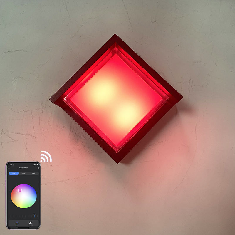 Luz de pared interior con atenuación, aplicación de Control remoto Led, candelabro de pared del dormitorio moderno, decoración de iluminación, lámpara de pared acrílica para sala de estar de 5W