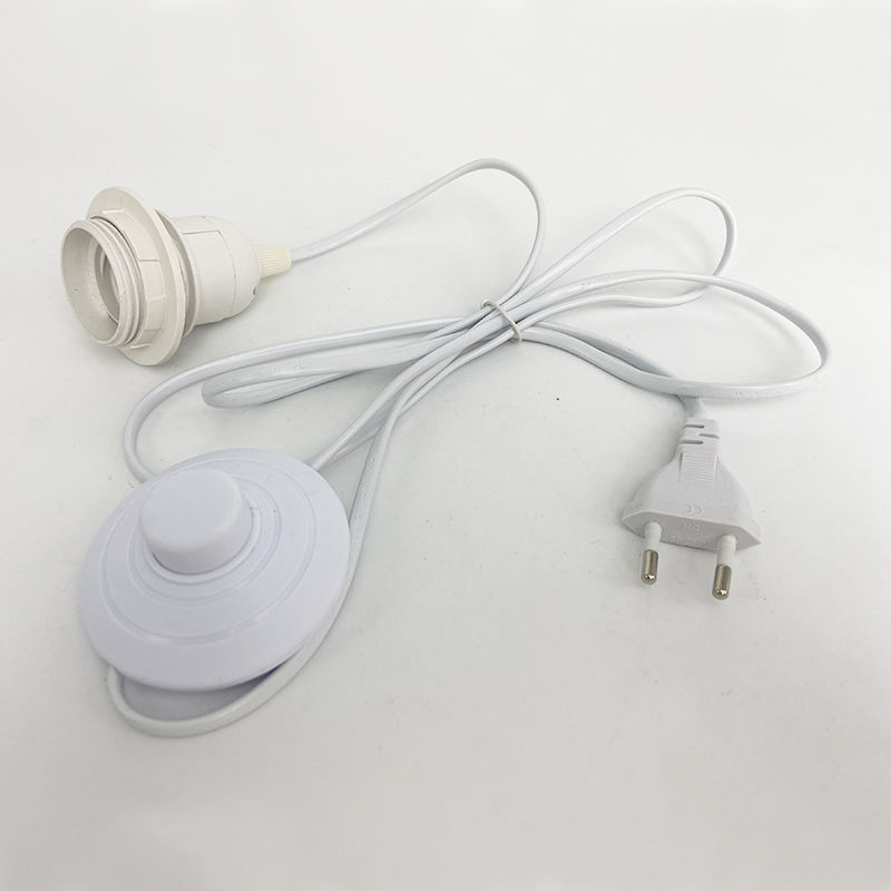 Enchufe europeo e27 cable de alimentación portalámparas con enchufe europeo interruptor de encendido/apagado VDE OEM 2.5A 250V mejor precio calidad