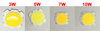 Fuente de luz COB al por mayor de fábrica 10-50W de alta potencia alto índice de visualización resaltado luz amarilla luz blanca perlas de lámpara COB