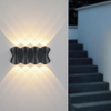 Moderna lámpara de pared LED de 12W para exteriores, resistente al agua, IP65, de aluminio, luz de pared hacia arriba y hacia abajo, candelabro de decoración para porche de jardín, luz de 110V y 220V