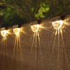 Lámpara solar LED de color blanco cálido para escaleras, luces de jardín para exteriores, luz solar impermeable para balcón, decoración para valla de escalera de Patio