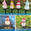 Luces LED solares navideñas para decoración de jardín, muñeco de nieve, luz impermeable, lámpara de poste para exteriores, paisaje de césped, iluminación Solar Led 2023