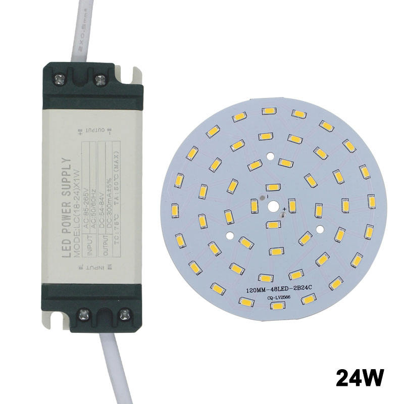 7W SMD5730 Chip de diodo emisor de luz + fuente de alimentación del controlador de carcasa de plástico LED para luz de techo LED