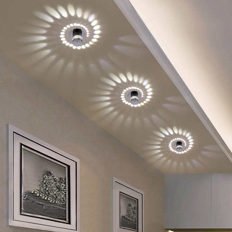 Lámpara de pared de techo LED Rgb porosa montada en el techo con control remoto para interior Restaurante Bar Aplique de luz Patio