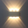 Iluminación de carcasa blanca y negra nórdica IP65 de aluminio resistente al agua para exteriores, interiores, escaleras, cabecera, dormitorio, decoración, lámpara de pared LED