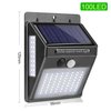100 LED de luz solar para exteriores Lámpara solar PIR Sensor de movimiento Luz de pared Impermeable Solar Powered Sunlight para decoración de jardín