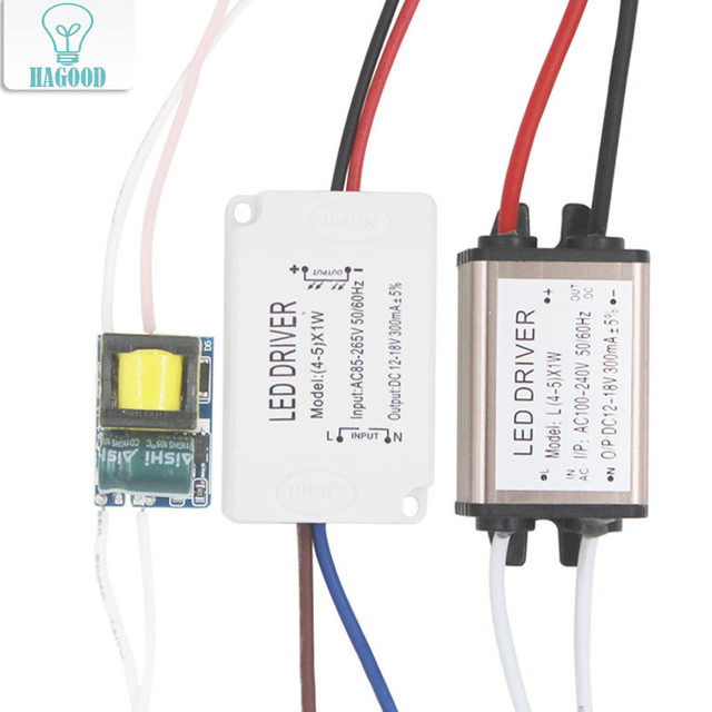 Transformador de luz LED de 4-5W, adaptador de fuente de alimentación, entrada AC85 - 265V DC12-18V, corriente constante 300mA para tira LED 5050/3528