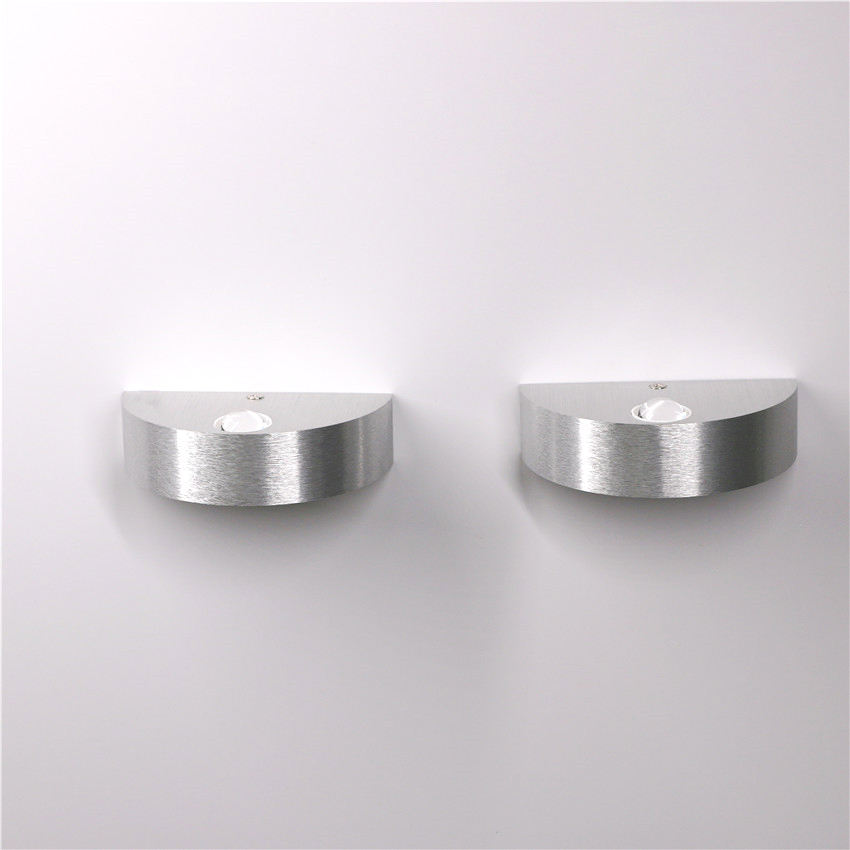 Lámpara de pared LED de 3W arriba y abajo, luces de pared de aluminio para dormitorio, hotel, iluminación interior led