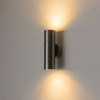 Luz de pared LED impermeable de acero inoxidable para exteriores hacia arriba y hacia abajo con bombilla GU10