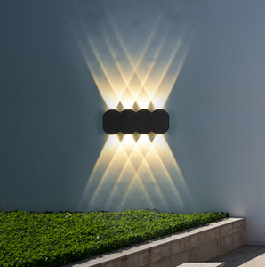 Moderna lámpara de pared LED de 4W para exteriores, resistente al agua, IP65, de aluminio, luz de pared hacia arriba y hacia abajo, aplique de decoración para porche de jardín, luz de 110V y 220V