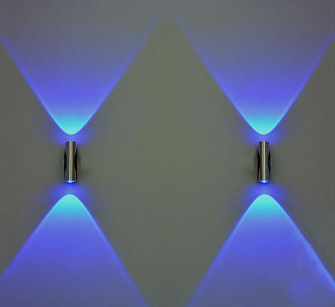 Lámpara de pared interior para sala de estar de alta potencia 6W de aluminio AC85-265V lámpara de pared de decoración Led para el hogar sala de lectura arriba y abajo luz de pared Led