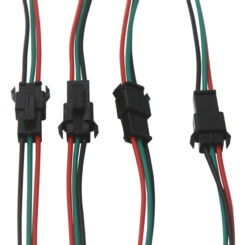 JST SM 3 pines/cabeza macho a hembra enchufe/cable conector rápido para tira de LED RGB WS2812B