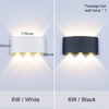 Luz de pared LED moderna Arriba y abajo Iluminación Cubo Aplique Lámpara Montaje interior y exterior Habitación de la casa Dormitorio Iluminación del hotel Decoración