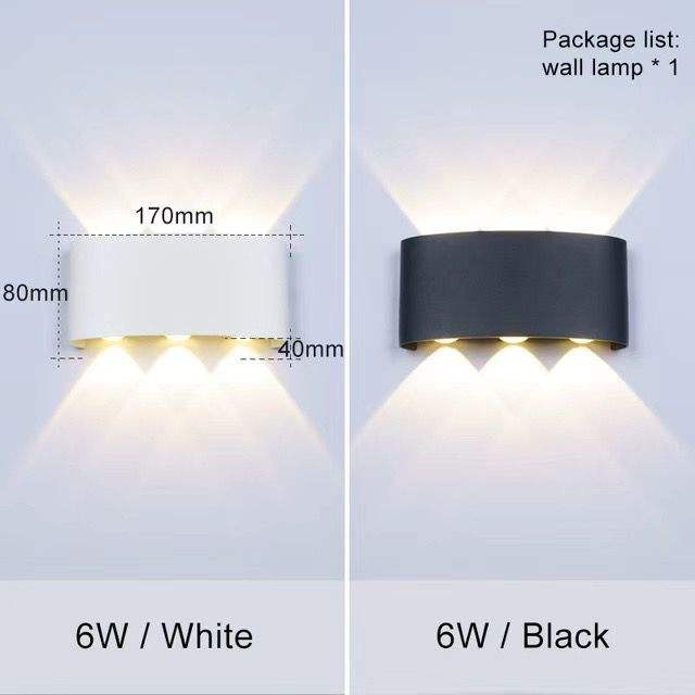 Luz de pared LED moderna Arriba y abajo Iluminación Cubo Aplique Lámpara Montaje interior y exterior Habitación de la casa Dormitorio Iluminación del hotel Decoración